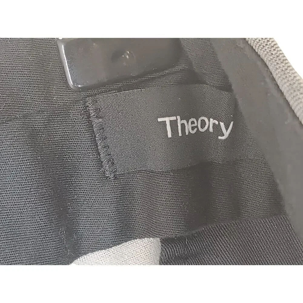 Theory Men’s Gray Dress Pants Size 32 High Density Knit Flat Front Slim Trousers